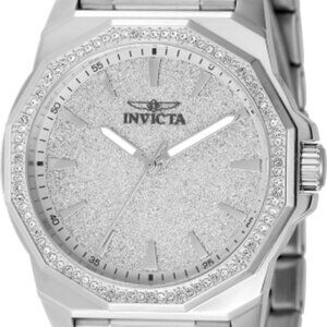 NEW Invicta Men's 42mm Speedway Glitter Brass Dial Silver Tone Bracelet SS Watch